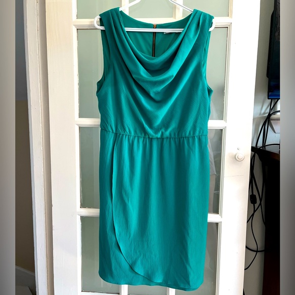 Rickis teal tulip hem mini dress size 10 - Picture 1 of 4